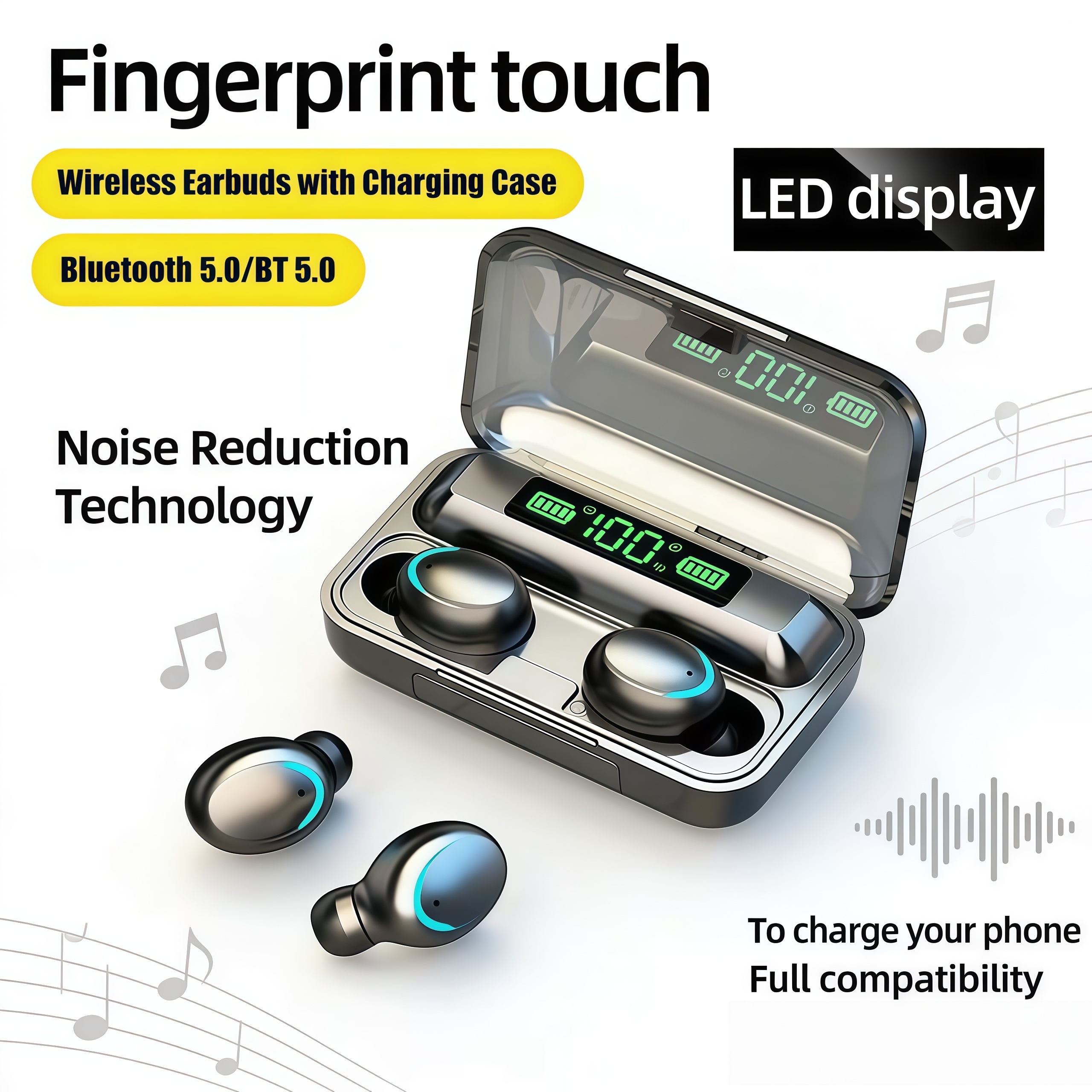 Wireless Earbuds Tws - 2026 F9 Wireless Earphones LED Dislpaly