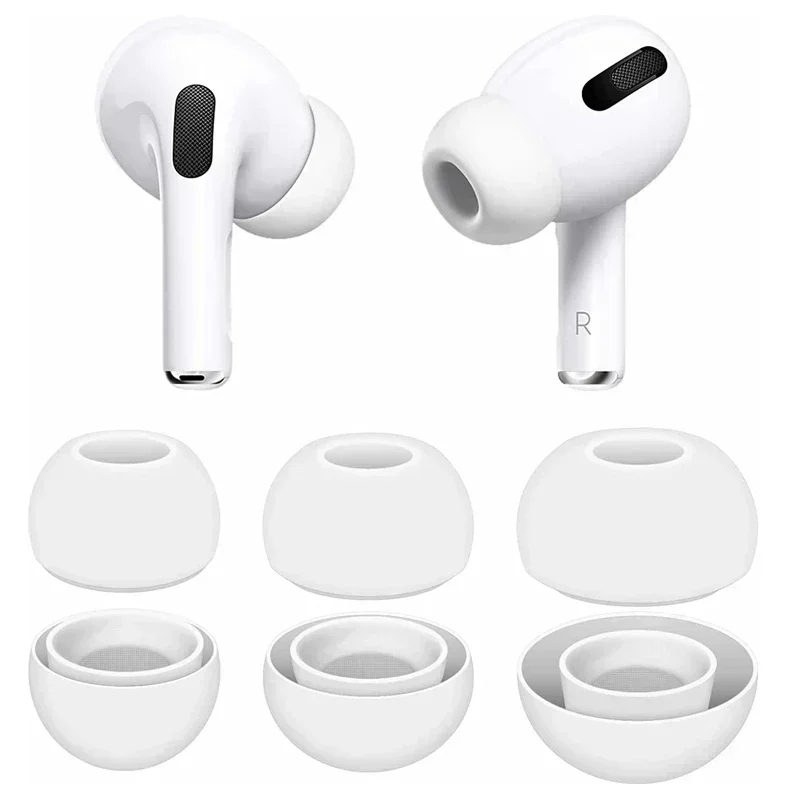 Silicone Ear Tip Replacement - Soft Black Silicone Earbud Tips Replacement