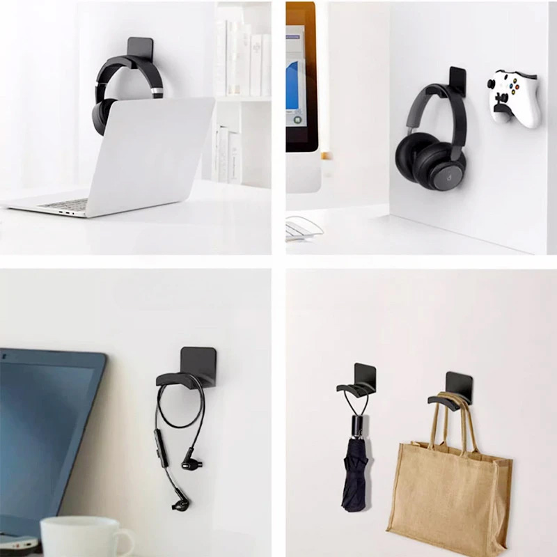 4Pcs Black Adhesive Headphone  - Headphone Stand Desk 리뷰 및 가격