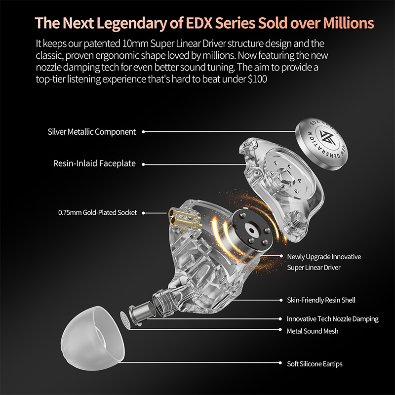 KZ EDX Pro 2 Ultra-linear Dyna - In Ear Monitor Iem 리뷰 및 가격