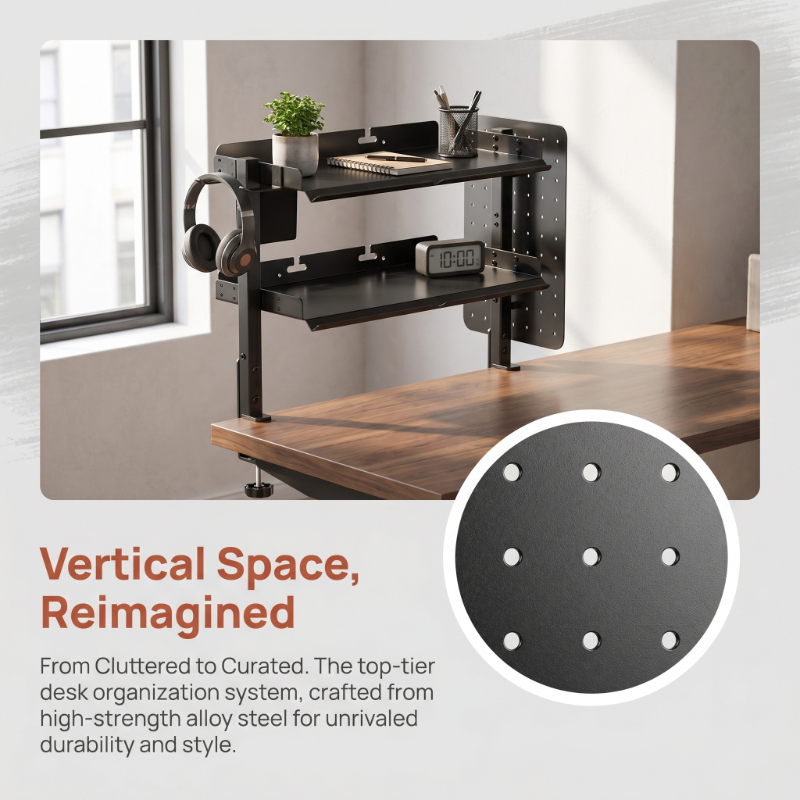 2-Tier Metal Clamp Desk Shelf  - Headphone Stand Desk 리뷰 및 가격