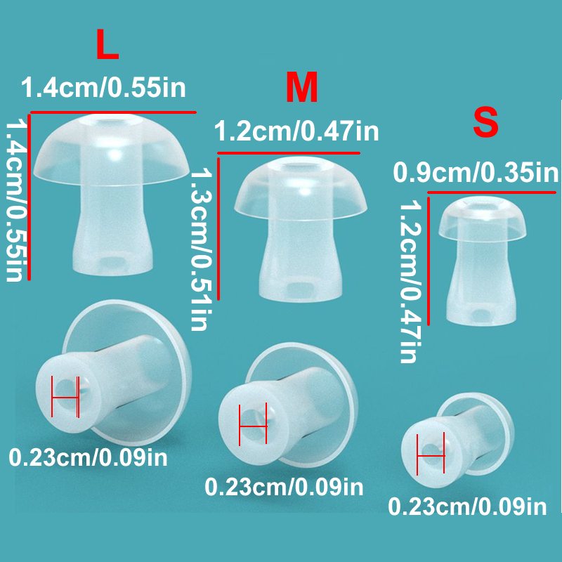 100pcs  Ear Cap Cushion for He - Silicone Ear Tip Replacement 리뷰 및 가격