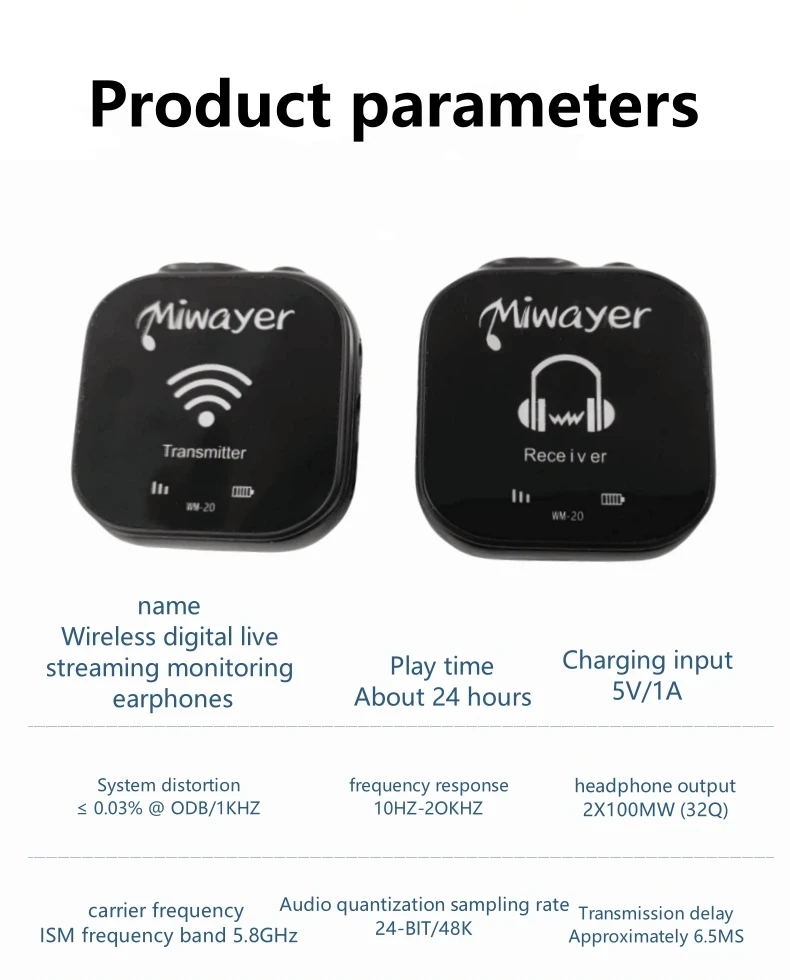 Miwayer WM-20 5.8G Wireless In - In Ear Monitor Iem 리뷰 및 가격