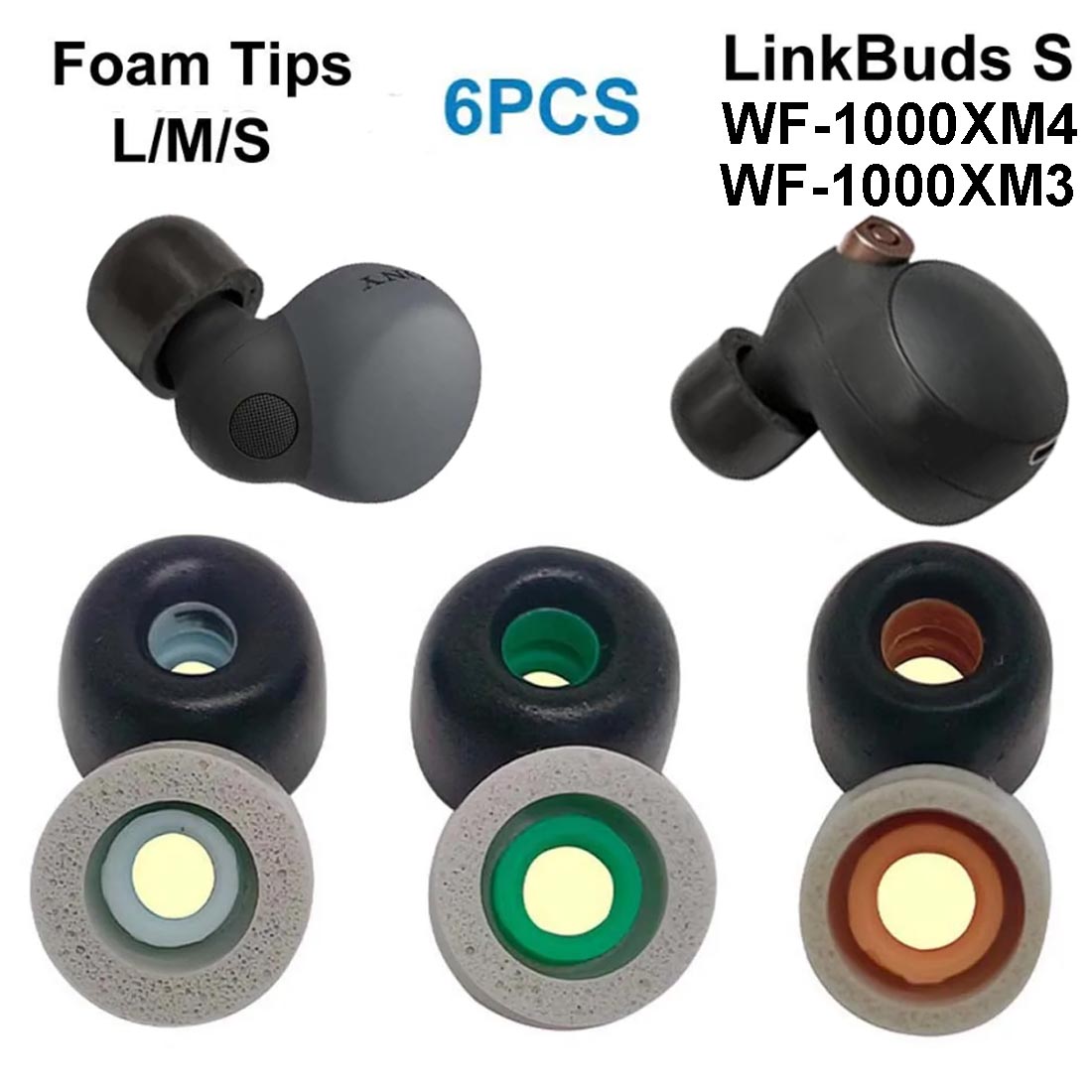 Memory Foam Ear Tips For Sony  - Earphone Foam Tip 리뷰 및 가격