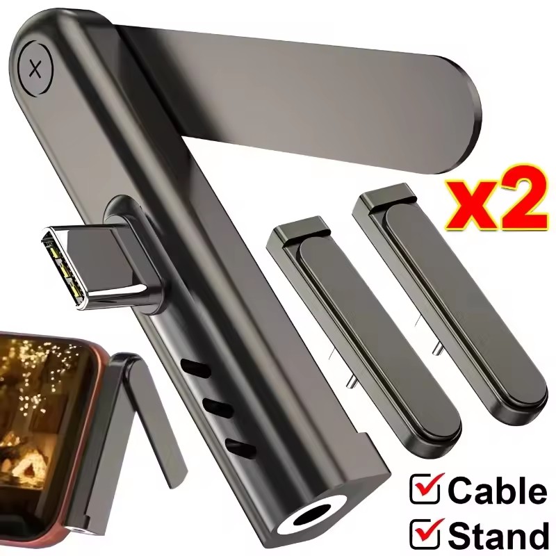 2/1PCS Portable USB C To 3.5mm - Headphone Stand Desk 리뷰 및 가격