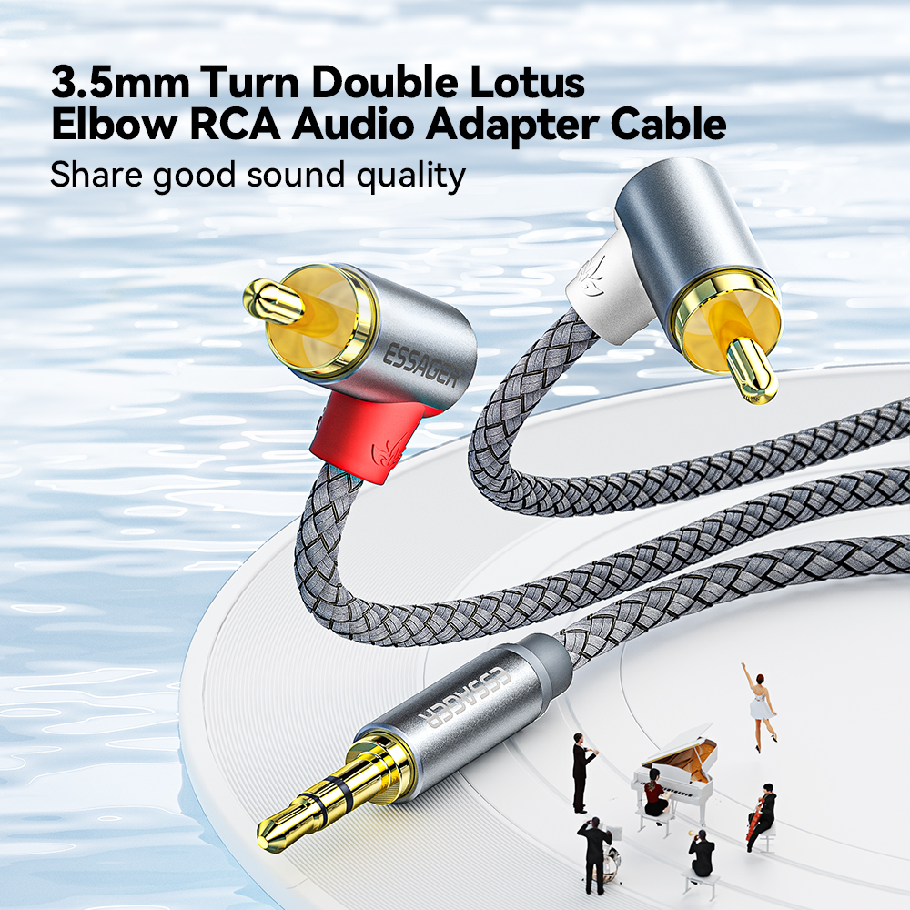 Essager 90 ° Angle RCA Audio S - Audio Splitter Y 리뷰 및 가격