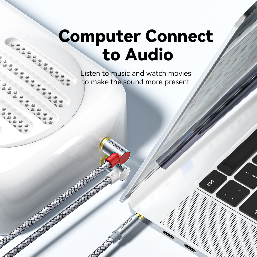 Essager 90 ° Angle RCA Audio S - Audio Splitter Y 리뷰 및 가격