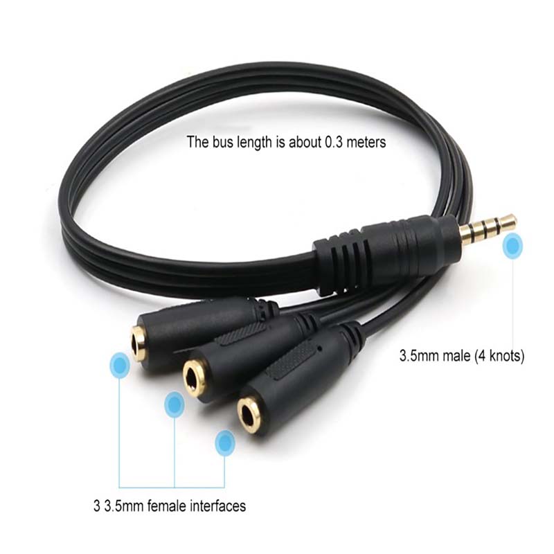 【C】3.5mm 3-Way Port Aux Audio  - Earphone Splitter Jack 리뷰 및 가격