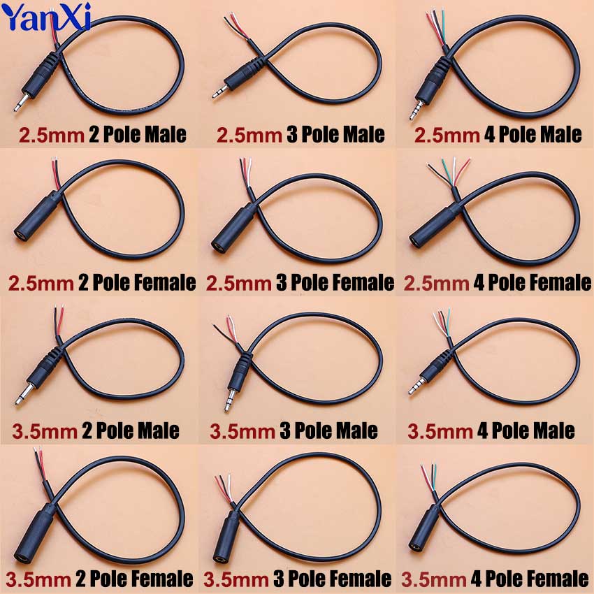 1pcs 2.5mm 3.5mm Mono Stereo A - Audiophile Headphone Wired 리뷰 및 가격