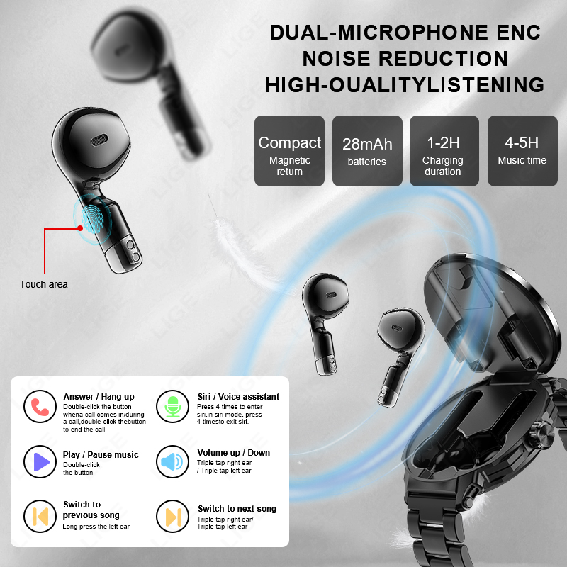 New Men's 2 In 1 Headset Smart - Earbuds Charging Case 리뷰 및 가격
