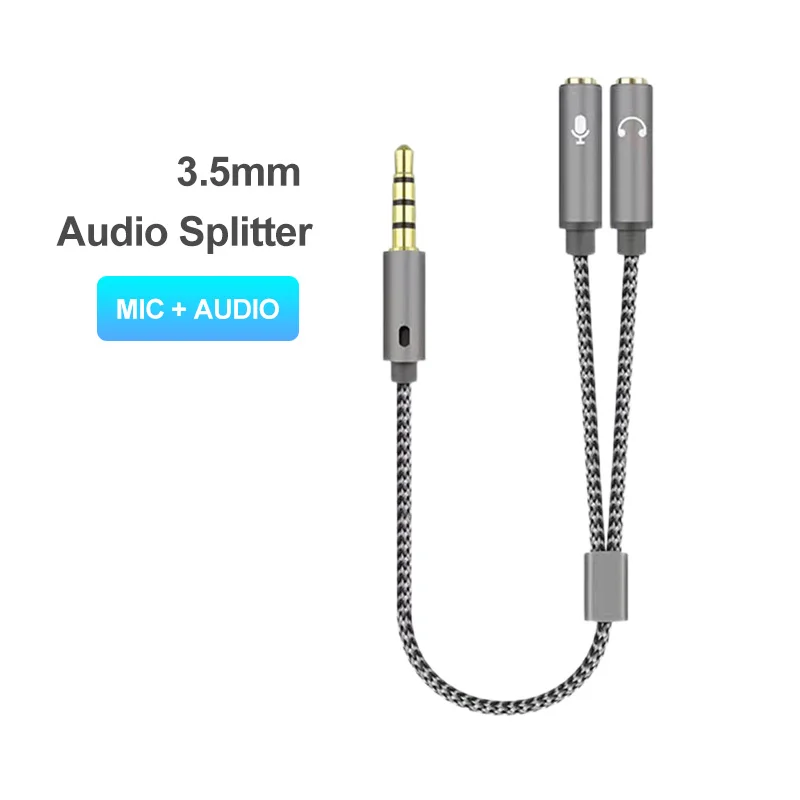 Headset splitter 3.5mm audio m - Earphone Splitter Jack 리뷰 및 가격