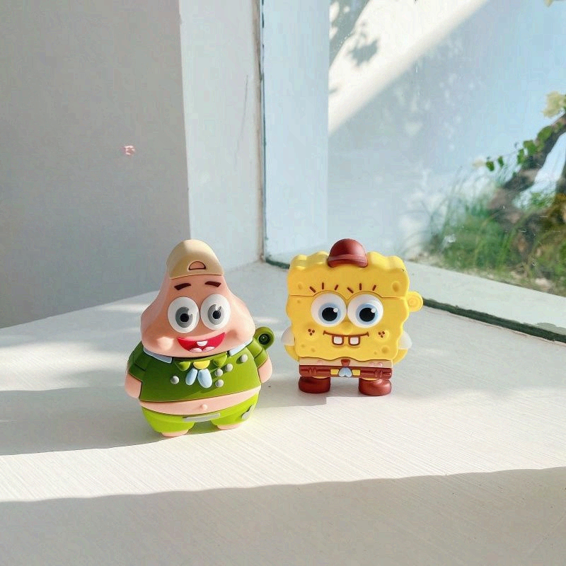 Cute SpongeBob Creative Silico - Earbuds Charging Case 리뷰 및 가격