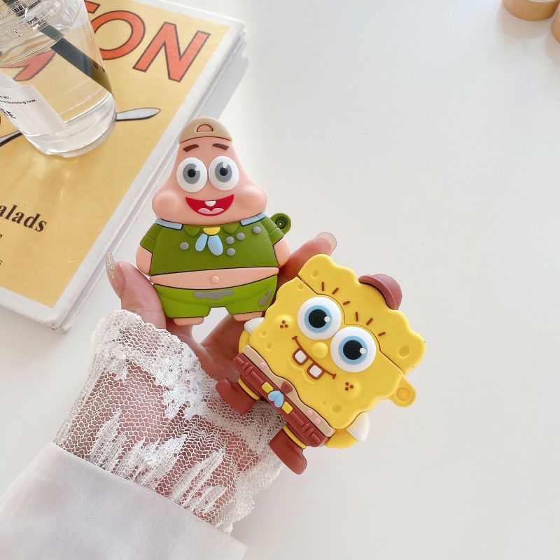 Cute SpongeBob Creative Silico - Earbuds Charging Case 리뷰 및 가격