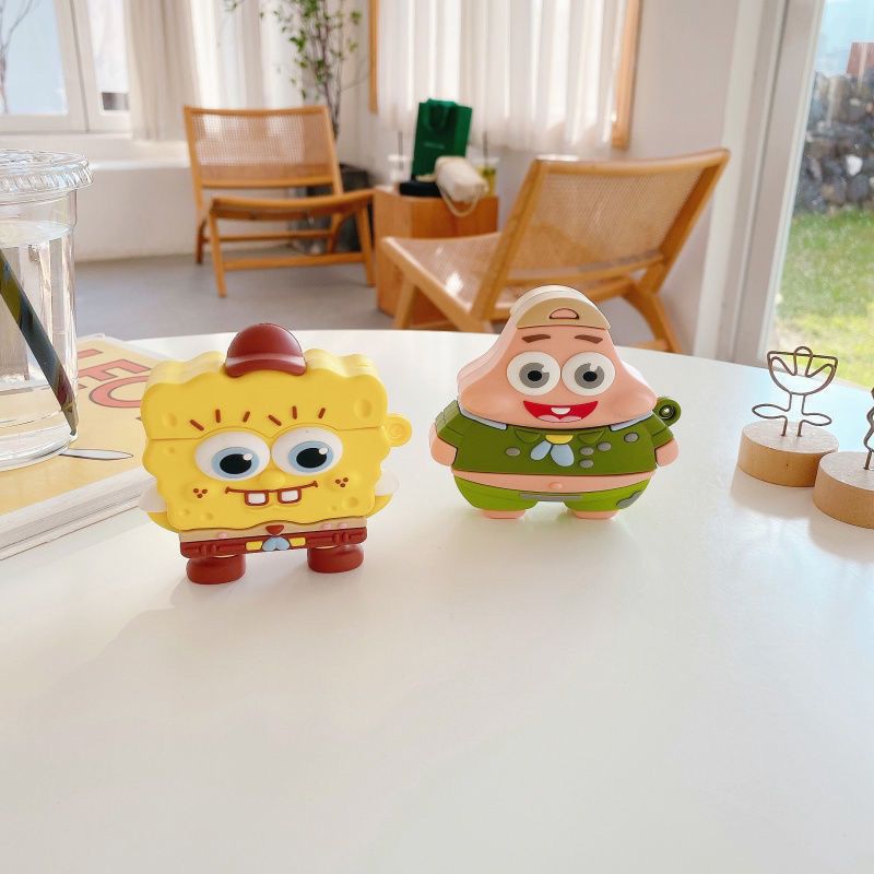 Cute SpongeBob Creative Silico - Earbuds Charging Case 리뷰 및 가격