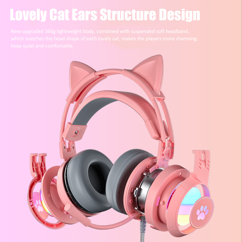 Cute Cat Ear Gaming Headphones - Gaming Headset Rgb 리뷰 및 가격