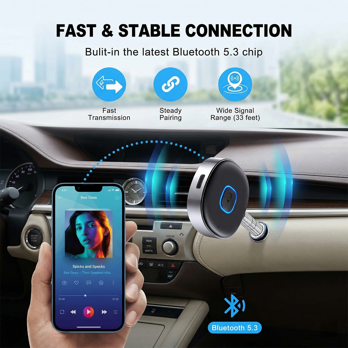 Car Bluetooth AUX Adapter, Min - Bluetooth Adapter Receiver 리뷰 및 가격