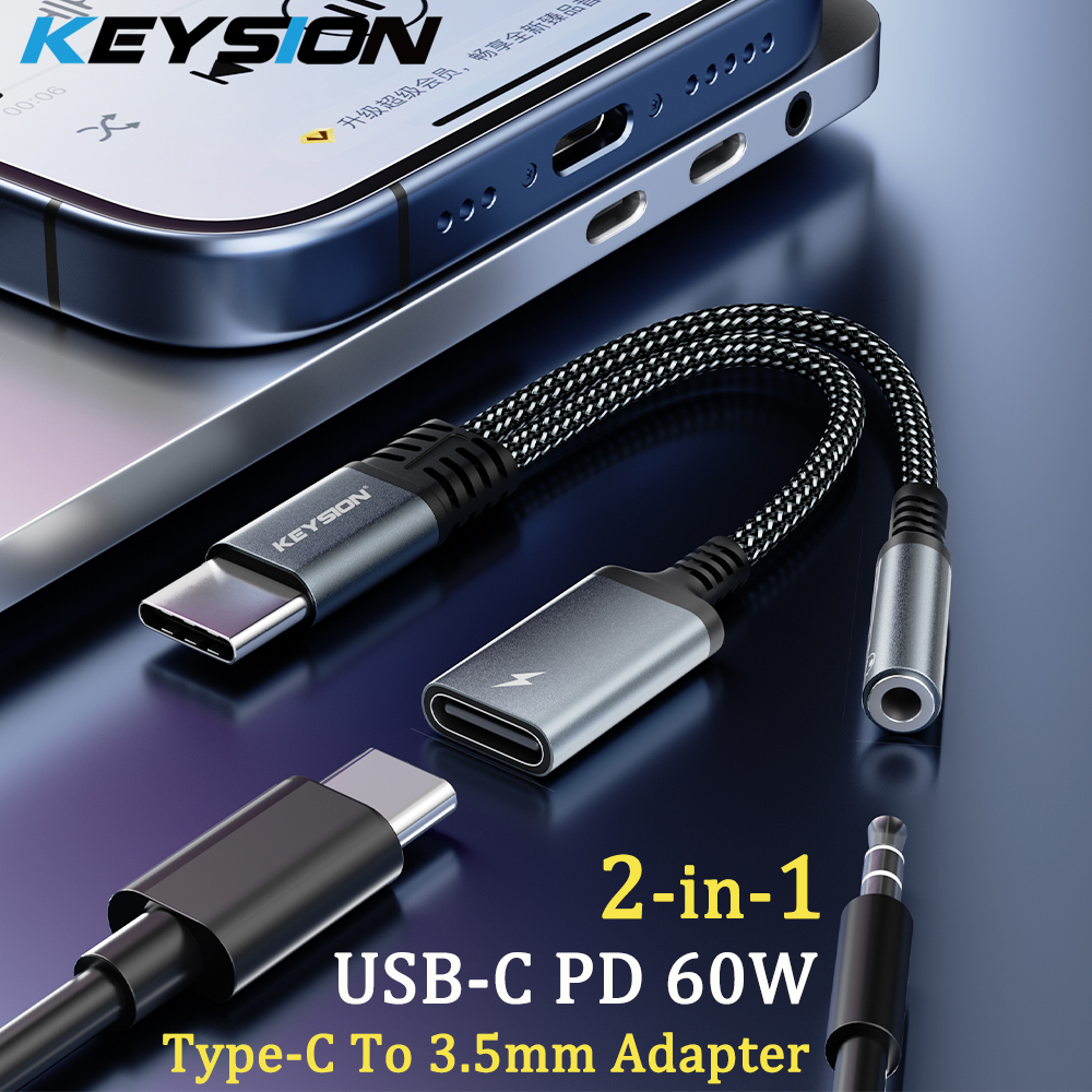 KEYSION 2 in 1 Type C to 3.5mm - Earphone Splitter Jack 리뷰 및 가격