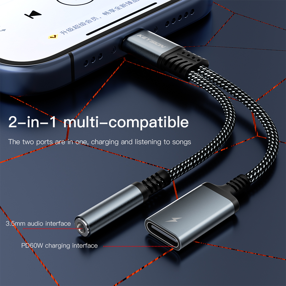 KEYSION 2 in 1 Type C to 3.5mm - Earphone Splitter Jack 리뷰 및 가격