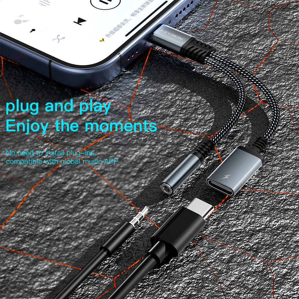 KEYSION 2 in 1 Type C to 3.5mm - Earphone Splitter Jack 리뷰 및 가격