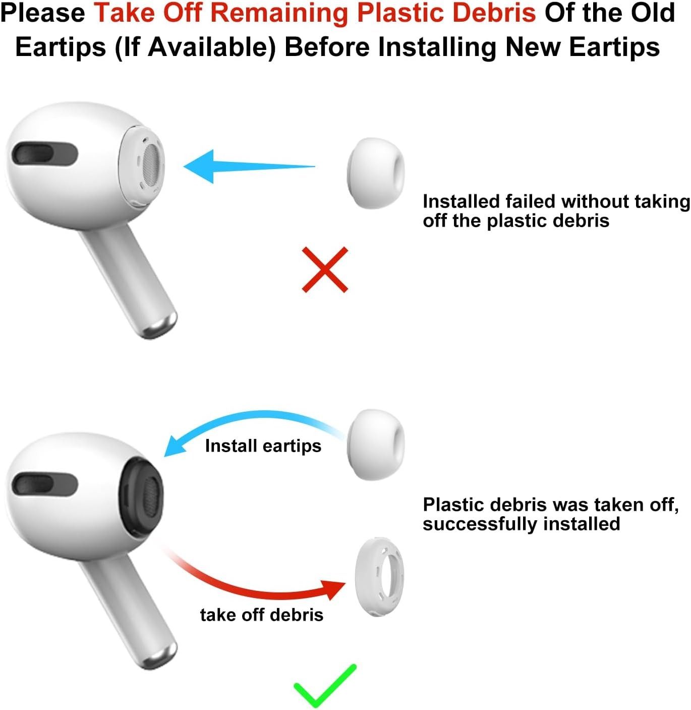 Silicone Ear Tips for AirPods  - Silicone Ear Tip Replacement 리뷰 및 가격