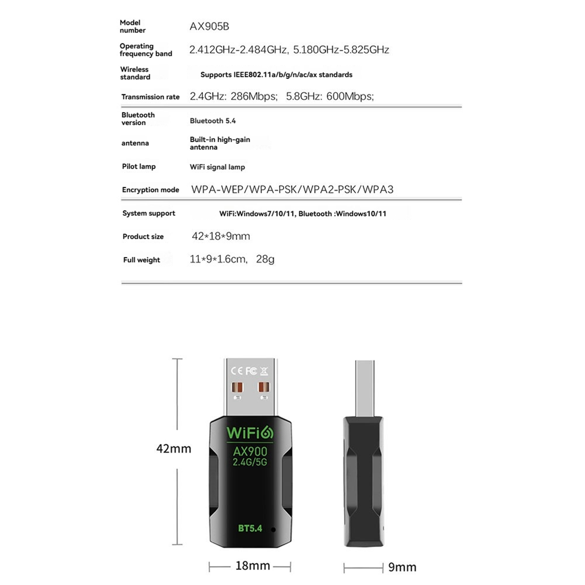 T35C WiFi6 AX900 Wireless USB  - Bluetooth Adapter Receiver 리뷰 및 가격