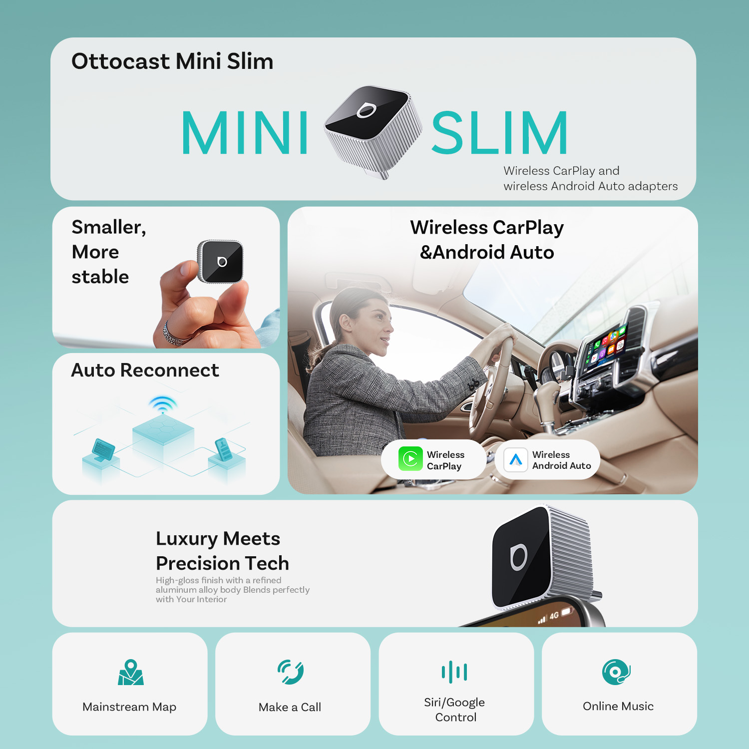 Ottocast Mini Slim Wireless Ca - Bluetooth Adapter Receiver 리뷰 및 가격